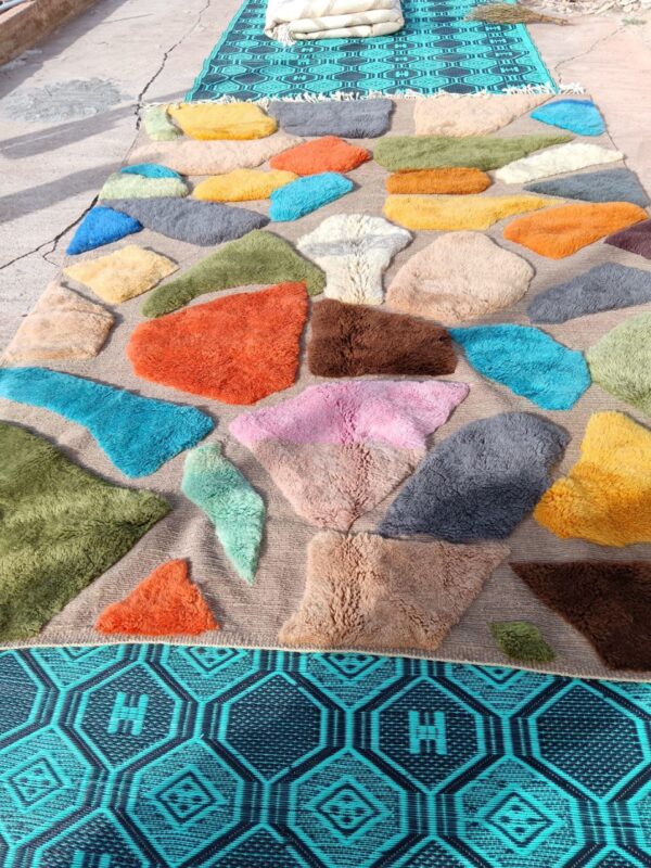 Vibrant Moroccan berber rug Colorful Bohemian Area Carpet - Image 4