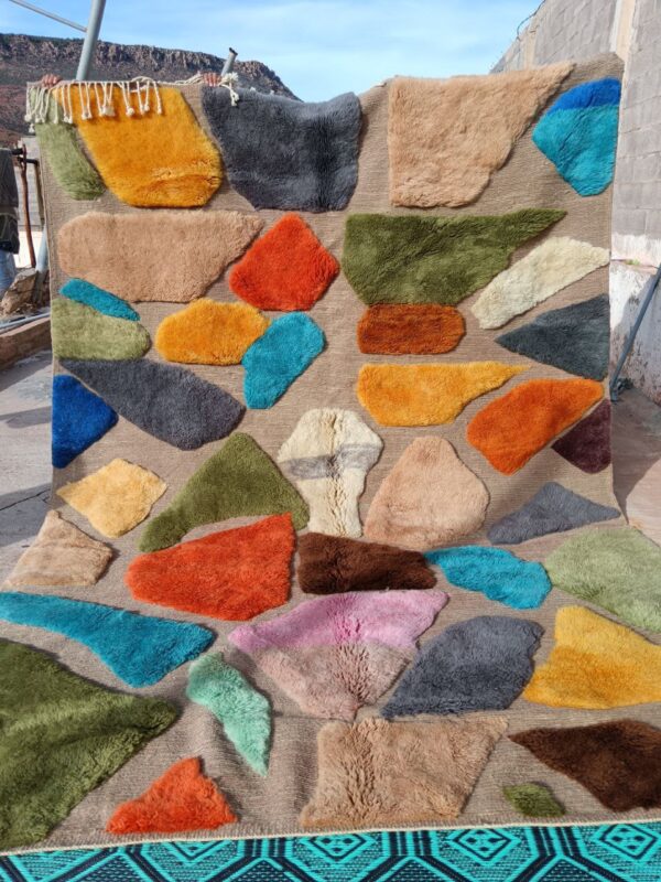 Vibrant Moroccan berber rug Colorful Bohemian Area Carpet - Image 3