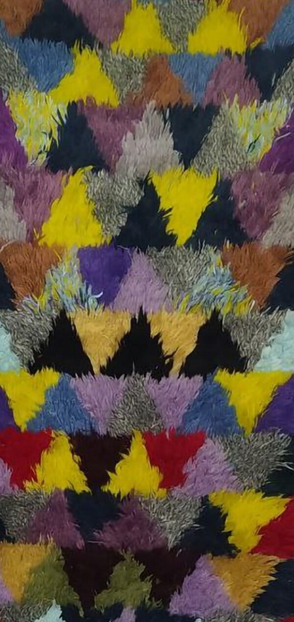 Exquisite Handcrafted Moroccan Boucherouite Rug Vibrant Multicolored - Image 3